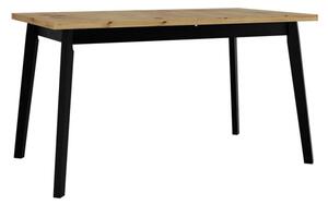Rozkládací stůl Harry 80 x 140/180 V, Barva dřeva: dub grandson - L, Barvy nožiček: černá Mirjan24 5902928094497