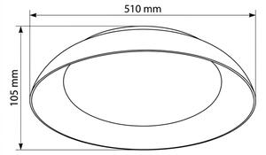 Brilagi-LED Stmívatelné svítidlo ALVA LED/48W/230V 3000-6500K pr. 51 cm černá+DO