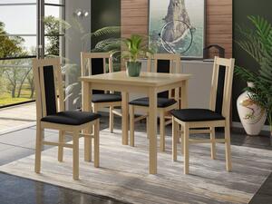 Jídelní stůl se 4 židlemi - AL27, Barva dřeva: bílá-L, Potah: Zetta 297 Mirjan24 5903211266799