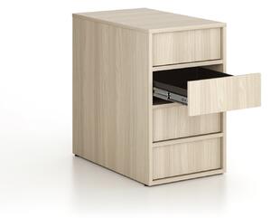 Kancelářský přístavný kontejner FRAME, 428 x 763 x 721 mm, dub přírodní