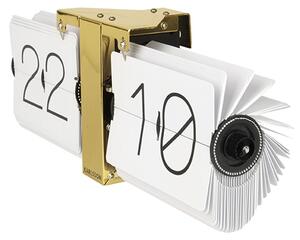 KARLSSON Překlápěcí hodiny No Case white zlaté 36 × 8,5 ×14cm