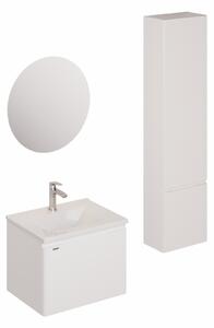 Koupelnová sestava s umyvadlem včetně umyvadlové baterie, vtoku a sifonu Naturel Ancona bílá KSETANCONA12