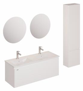 Koupelnová sestava s umyvadlem včetně umyvadlové baterie, vtoku a sifonu Naturel Ancona bílá KSETANCONA8