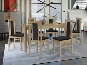 Rozkládací stůl se 6 židlemi - AL34, Barva dřeva: ořech-L, Potah: 25x - Paros 2 Mirjan24 5902928161953