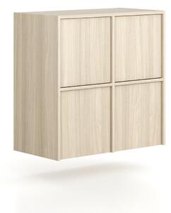 Nástavba pro skříně FRAME, 4x dveře, 872 x 450 x 854 mm, PUSH-lock, dub přírodní