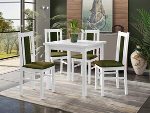 Jídelní stůl se 4 židlemi - AL27, Barva dřeva: ořech-L, Potah: Hygge D20 Mirjan24 5903211289255