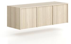 Nástavba pro skříně FRAME, 3x dveře, 1299 x 450 x 427 mm, PUSH-lock, dub přírodní