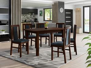 Rozkládací stůl se 6 židlemi - AL65, Barva dřeva: ořech, Potah: Zetta 300 Mirjan24 5903211268625