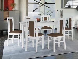 Rozkládací stůl se 6 židlemi - AL34, Barva dřeva: olše-L, Potah: 26x - Kronos 22 Mirjan24 5902928320862