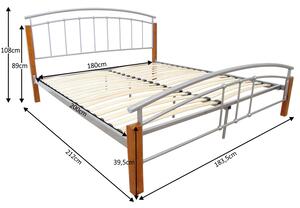Manželská postel 180 cm Malbrua (s roštem). 752921