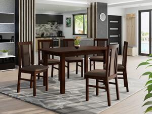 Rozkládací stůl se 6 židlemi - AL65, Barva dřeva: olše, Potah: Hygge D91 Mirjan24 5903211268564