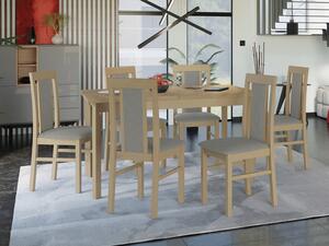 Rozkládací stůl se 6 židlemi - AL34, Barva dřeva: sonoma, Potah: Hygge D91 Mirjan24 5903211269769