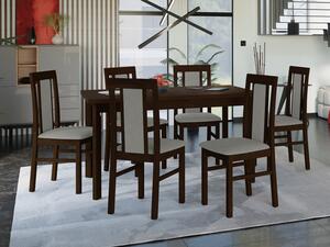 Rozkládací stůl se 6 židlemi - AL34, Barva dřeva: bílá-L, Potah: 26x - Kronos 22 Mirjan24 5902928131970