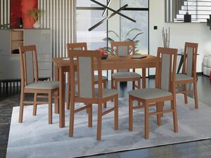 Rozkládací stůl se 6 židlemi - AL34, Barva dřeva: olše, Potah: Hygge D91 Mirjan24 5903211269660