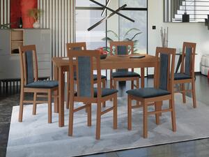 Rozkládací stůl se 6 židlemi - AL34, Barva dřeva: olše, Potah: Zetta 300 Mirjan24 5903211269677