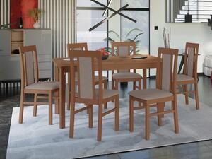 Rozkládací stůl se 6 židlemi - AL34, Barva dřeva: sonoma-L, Potah: 26x - Kronos 22 Mirjan24 5902928876086