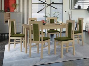 Rozkládací stůl se 6 židlemi - AL34, Barva dřeva: sonoma, Potah: Zetta 297 Mirjan24 5903211269738