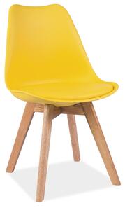 Signal Židle KRIS | dub Barva: Žlutá