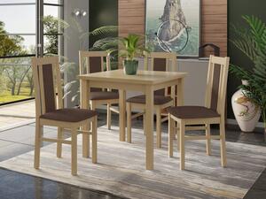 Jídelní stůl se 4 židlemi - AL27, Barva dřeva: sonoma-L, Potah: Kronos 7 Mirjan24 5903211245145