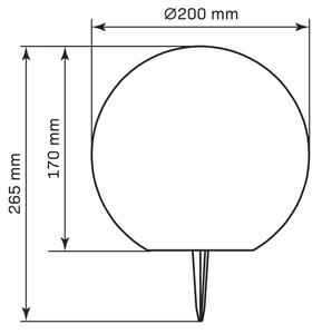 LED RGBW Solární lampa BALL LED/3,2V 500 mAh pr. 20 cm IP65 + dálkové ovládání