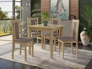 Jídelní stůl se 4 židlemi - AL27, Barva dřeva: sonoma-L, Potah: Hygge D20 Mirjan24 5903211289309