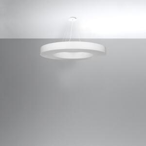 Závěsné svítidlo Saturno Slim, 1x bílé textilní stínítko, (bílý plast), (fi 90 cm)