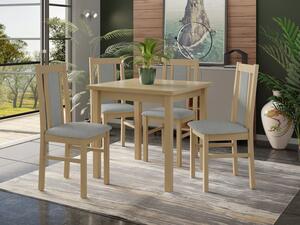 Jídelní stůl se 4 židlemi - AL27, Barva dřeva: bílá-L, Potah: 26x - Kronos 22 Mirjan24 5902928106916