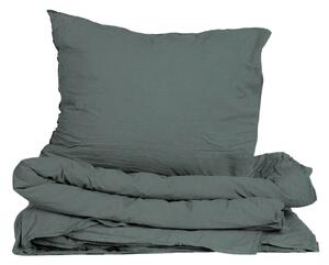 Povlečení z organické bavlny Crinkle Petrol 150 × 210 cm
