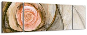 Obraz na plátně Nádherná růže fraktál - 3 dílný Velikost: 170 x 50 cm