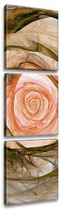 Obraz na plátně Nádherná růže fraktál - 3 dílný Velikost: 30 x 90 cm