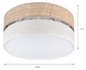 LED Stropní svítidlo SIRJA BOHO LED/20W/230V pr. 35 cm béžová/krémová