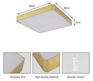 Brilagi - LED Stropní svítidlo POOL LED/48W/230V 3000/4000/6000K 50x50 cm zlatá