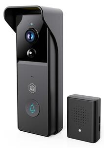 Nedis WIFICDP21BK - Videozvonek se senz. 4400 mAh Full HD 1296p IP44 Wi-Fi Tuya