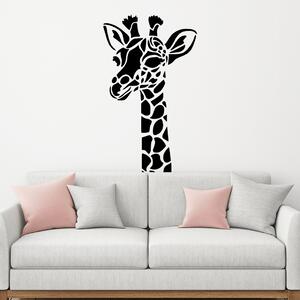 Živá Zeď Samolepka Žirafa hlava Barva: černá