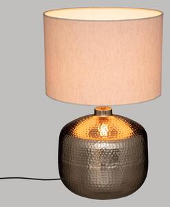 Lampa s béžovým stínidlem Kais, kovový podstavec, výška 52 cm