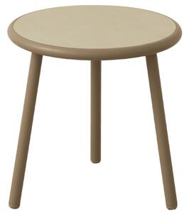 Béžový kamenný zahradní stolek MICADONI Roig 42,5 cm