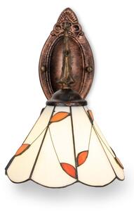 Brilagi - Tiffany vitrážová nástěnná lampa FOLIA 1xE14/40W/230V
