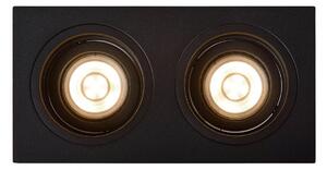 Lucide 22959/02/30 zápustné bodové svítidlo Embed 2x50W | GU10 - černá, nastavitelné, stmívatelné
