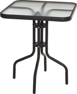Set zahradní stůl kov/sklo + 2 židle rozkl.kov/textil ANTR/BÍ