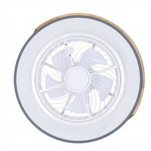 Brilagi - LED Stmív. svítidlo s ventilátorem LED/38W/230V 50 cm šedá/dub + DO