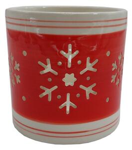 Svícen porcelánový s vločkou 9305221
