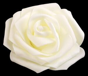 Dekorační pěnová růže Ø9 cm barva 2 krémová světlá, 2 ks