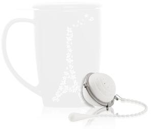 Kusmi Tea Sítko na čaj s řetízkem, bílé 31376