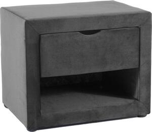 Noční stolek EVERLY 50x42 - čalouněný - šedá