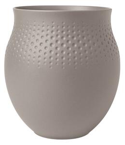 Villeroy & Boch Collier Taupe porcelánová váza Perle, 18 cm 10-1687-5511