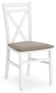 Jídelní židle Delmar bílá (bílá + béžová). 770694