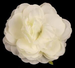 Umělý květ růže Ø6,5 cm barva 1 krémová nejsvět., 2 ks