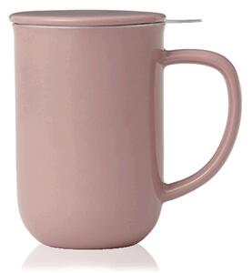 Kusmi Tea Porcelánový hrnek na čaj Minima Balance s nerezovým filtrem, 0,55 l, růžový 5000000409