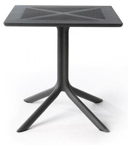 NARDI plastový stůl na zahradu CLIP X Rozměr: 70x70 cm, Odstín: Antracite - Černá