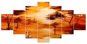 Gario 7 dílný obraz na plátně Nádherná Afrika Velikost: 210 x 100 cm